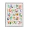 Stupell Industries Children's Whimsical Alphabet Chart Insects Garden Nature Framed Wall Art